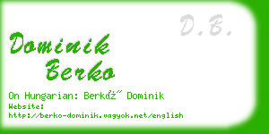 dominik berko business card